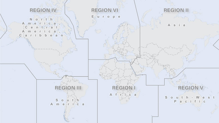 WMO Regional Associations (Source: WMO)