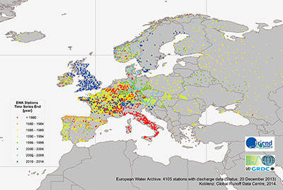 GRDC stations of the European Water Archive.