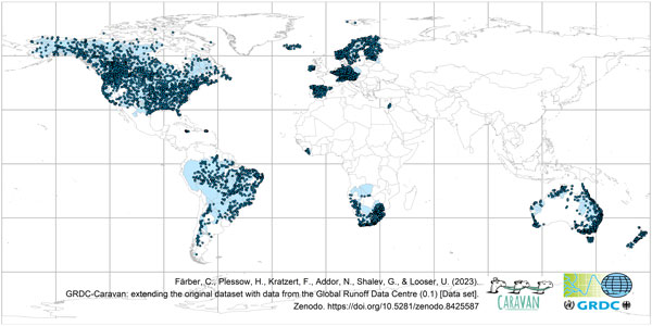 Map of GRDC-Caravan extension