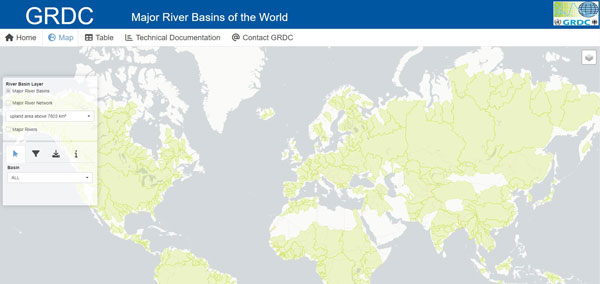 Major River Basins application