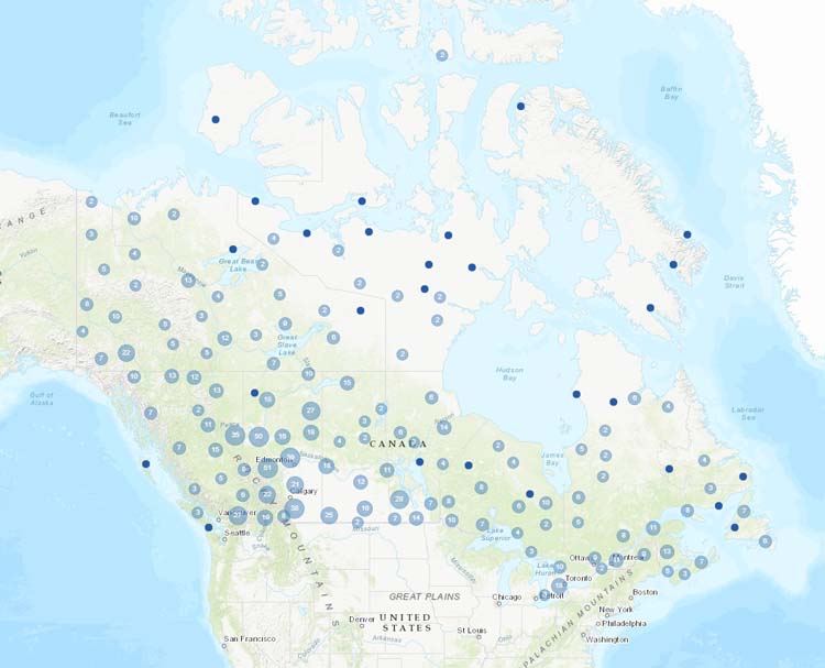 New stations from Canada.