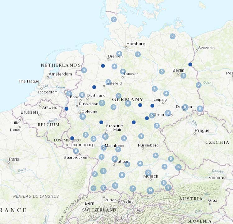 New stations from Germany.