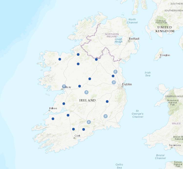 New stations from Ireland.