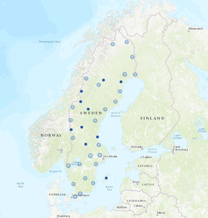 New stations from Sweden.