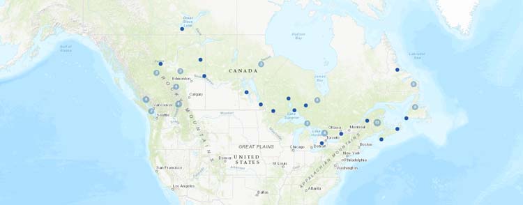 New stations from Canada.