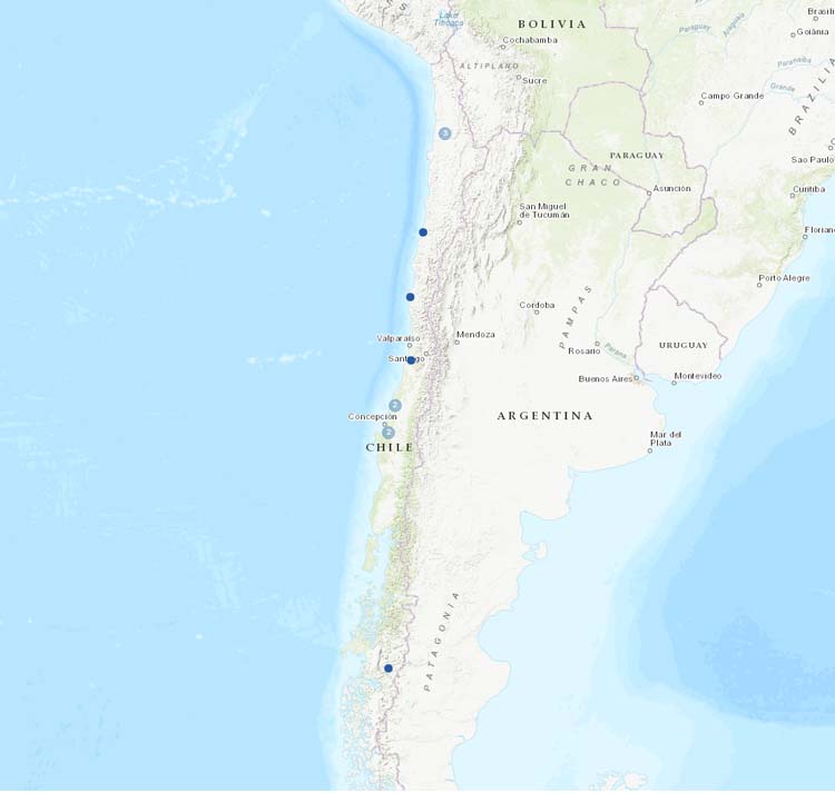 New stations from Chile.