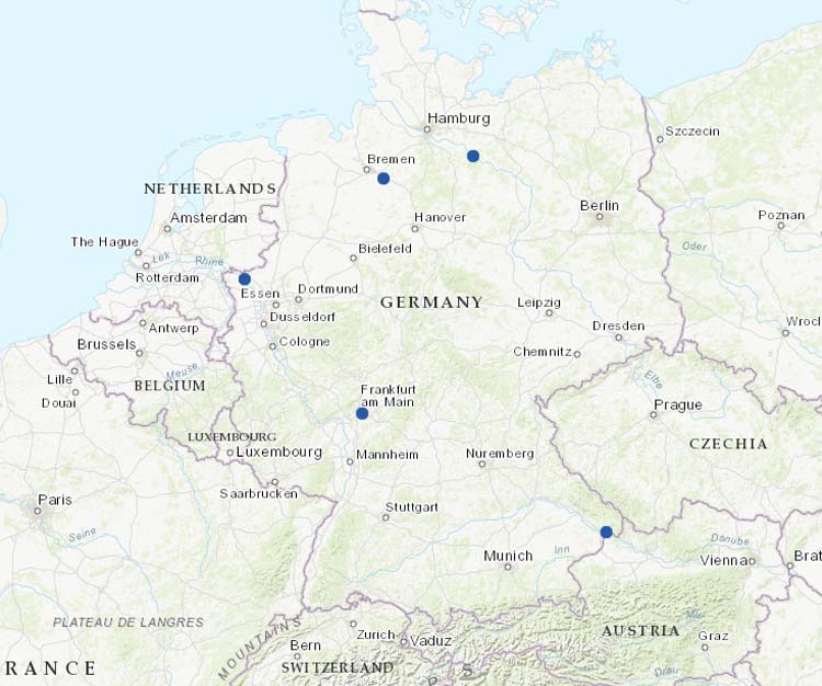 New stations from Germany.