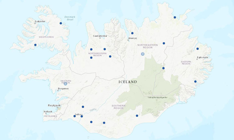 New stations from Iceland.