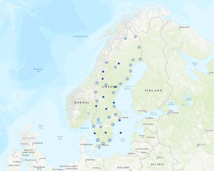 New stations from Sweden.