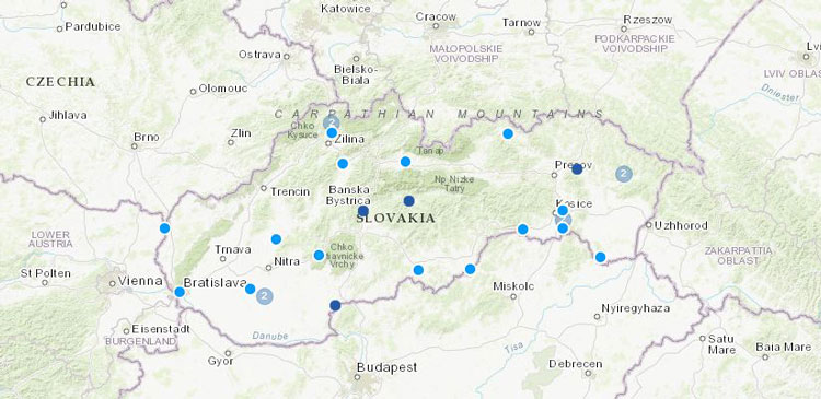 New stations from Slovakia.