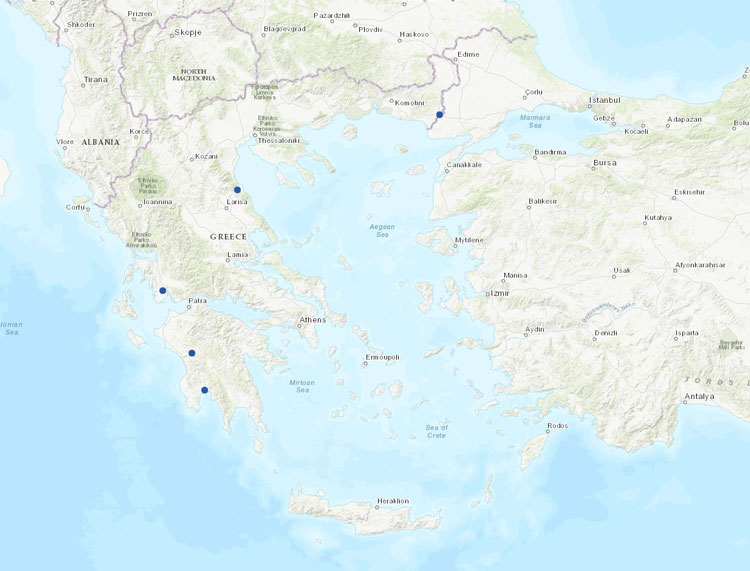 Updated stations in Greece.